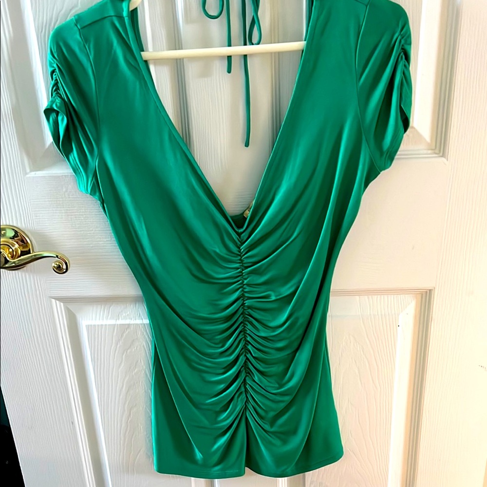 Guess Jeans  Green Ruched Women's Top. Size XS